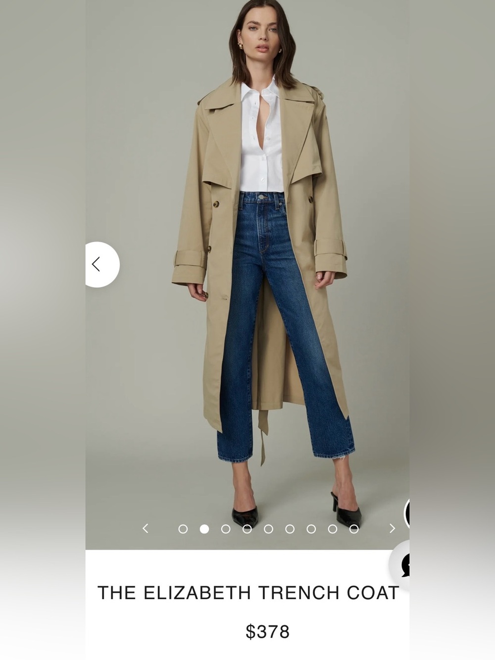 Joe's Jeans Elizabeth Trench Coat size Medium